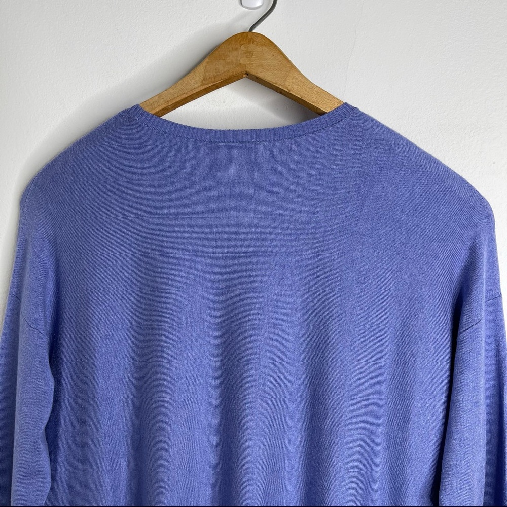 Eileen Fisher Periwinkle Lightweight Cozy Tencel Boxy Sweater Size L Petite - Picture 9 of 14